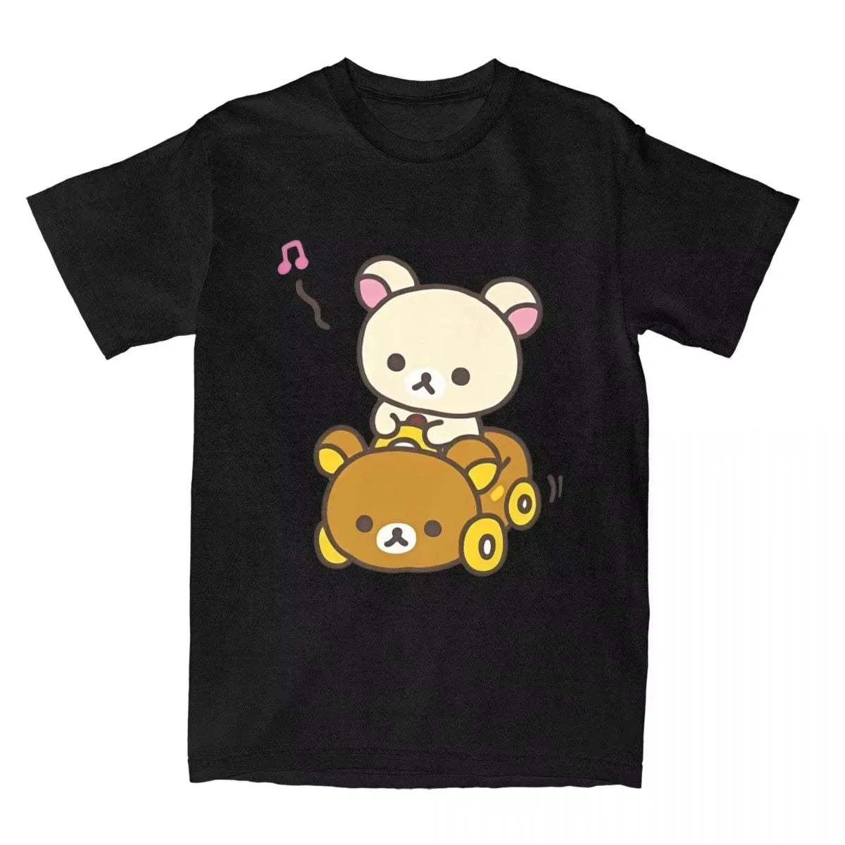 Round Neck Short Sleeve Cute Bear T-shirts
