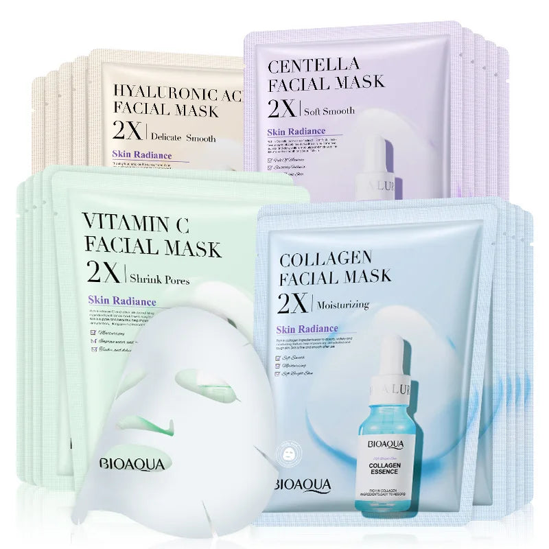 Collagen Face Mask VC Moisturizing Refreshing Sheet Masks Hyaluronic Acid Facial Mask Skin Care Products