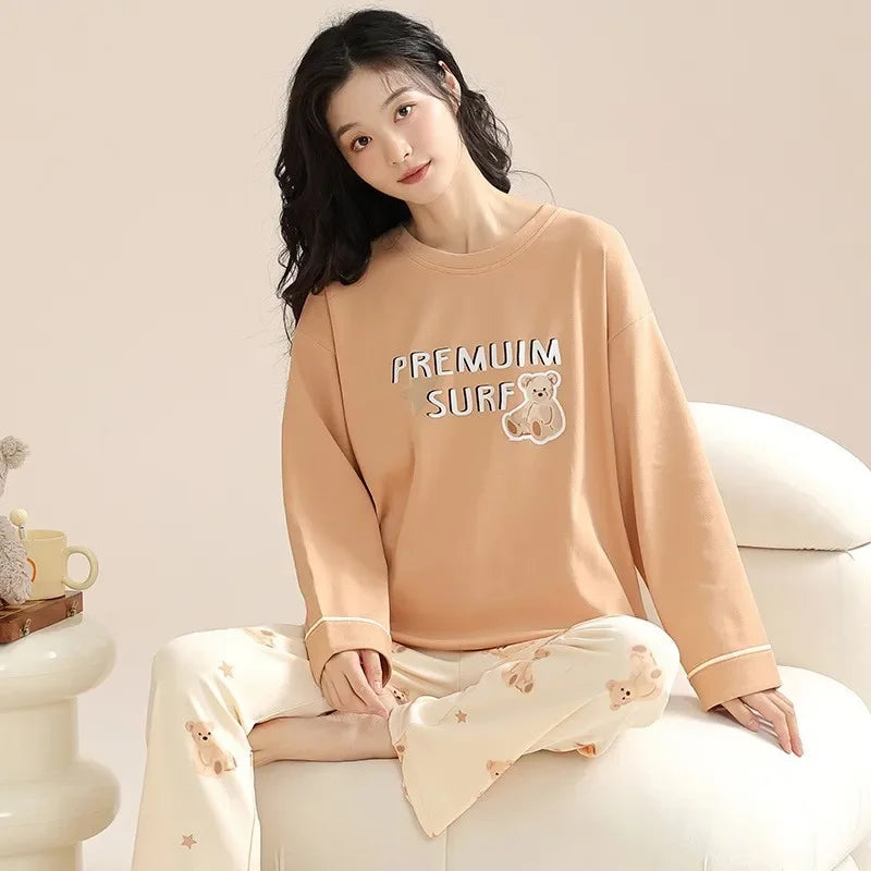 Long-sleeved Pants Leisure Cotton Homewear