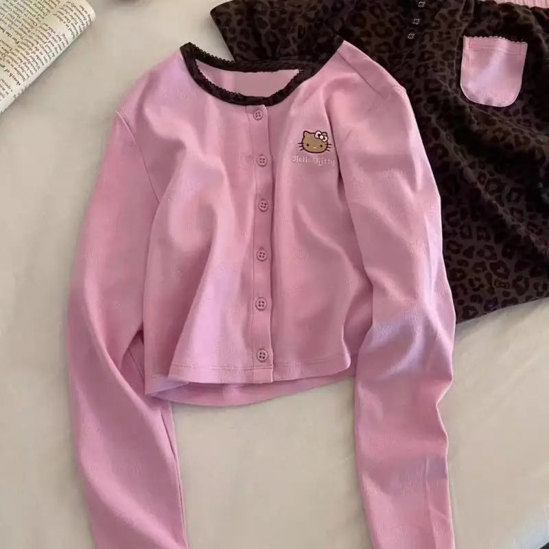 Pink Hello Kitty Kawaii Floral Print Set