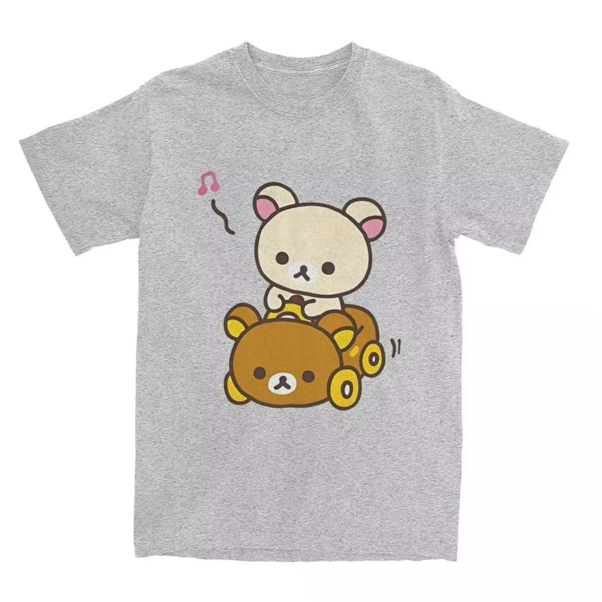 Round Neck Short Sleeve Cute Bear T-shirts