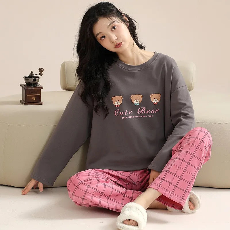 Long-sleeved Pants Leisure Cotton Homewear