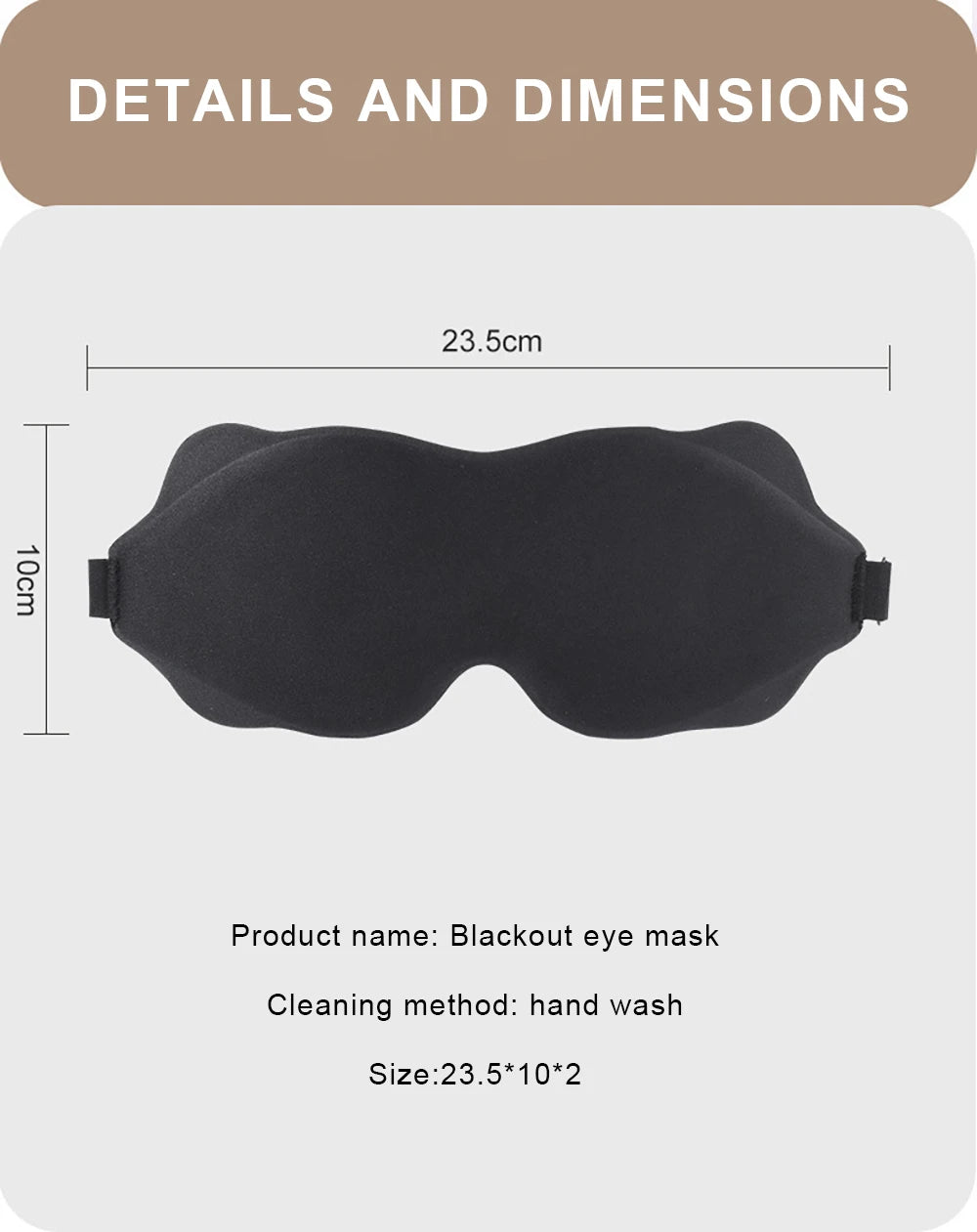 Sleeping 3D Mask Eyepatch (perfect for eyelashes)