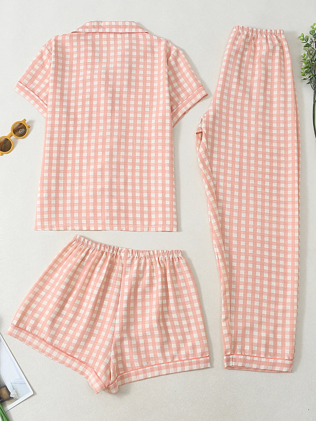 Spring Cute Short Sleeve Shorts Pants 3 Piece Set