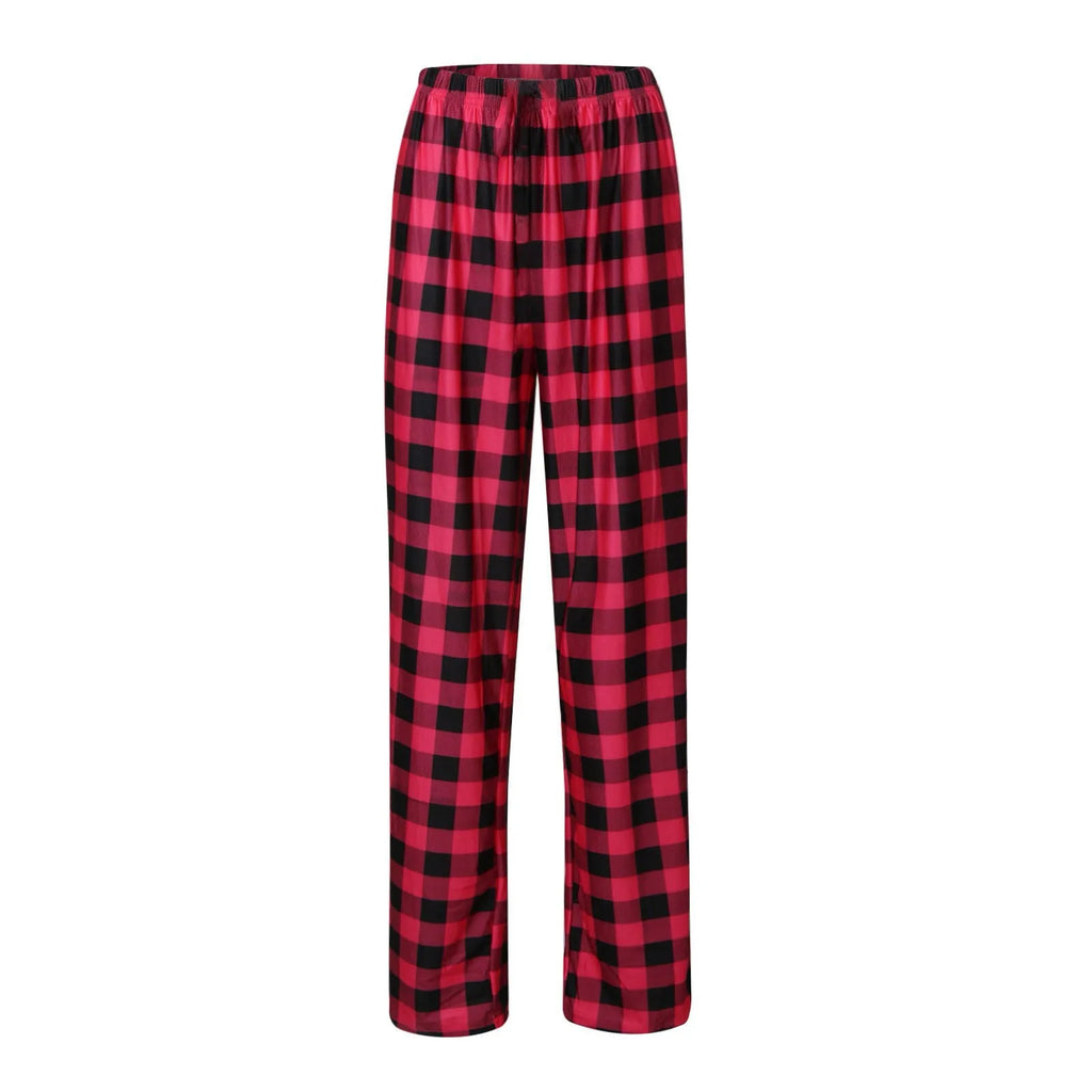 Plaid Cotton Loose Ladies Pajama Pants
