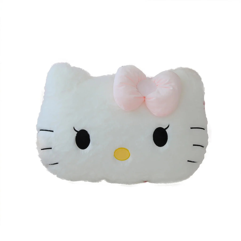 Fluffy Big Size White Pink Back Hello Kitty Stuffed Cuddly Plushies