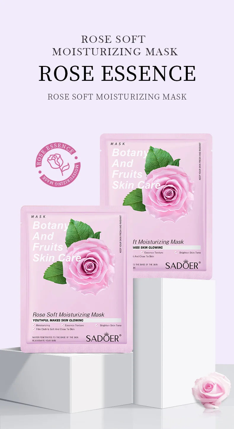 Natural Plant Face Mask Beauty Skincare Facial Masks Moisturizing Firming Hydrating Facial Mask Face Care Korean Cosmetics 8pcs