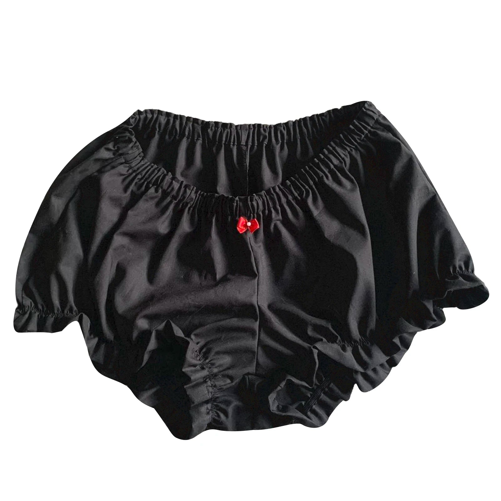 Y2K Plaid Pajama Shorts Elastic Band Ruffle Trim Cottage Pajamas Bottoms