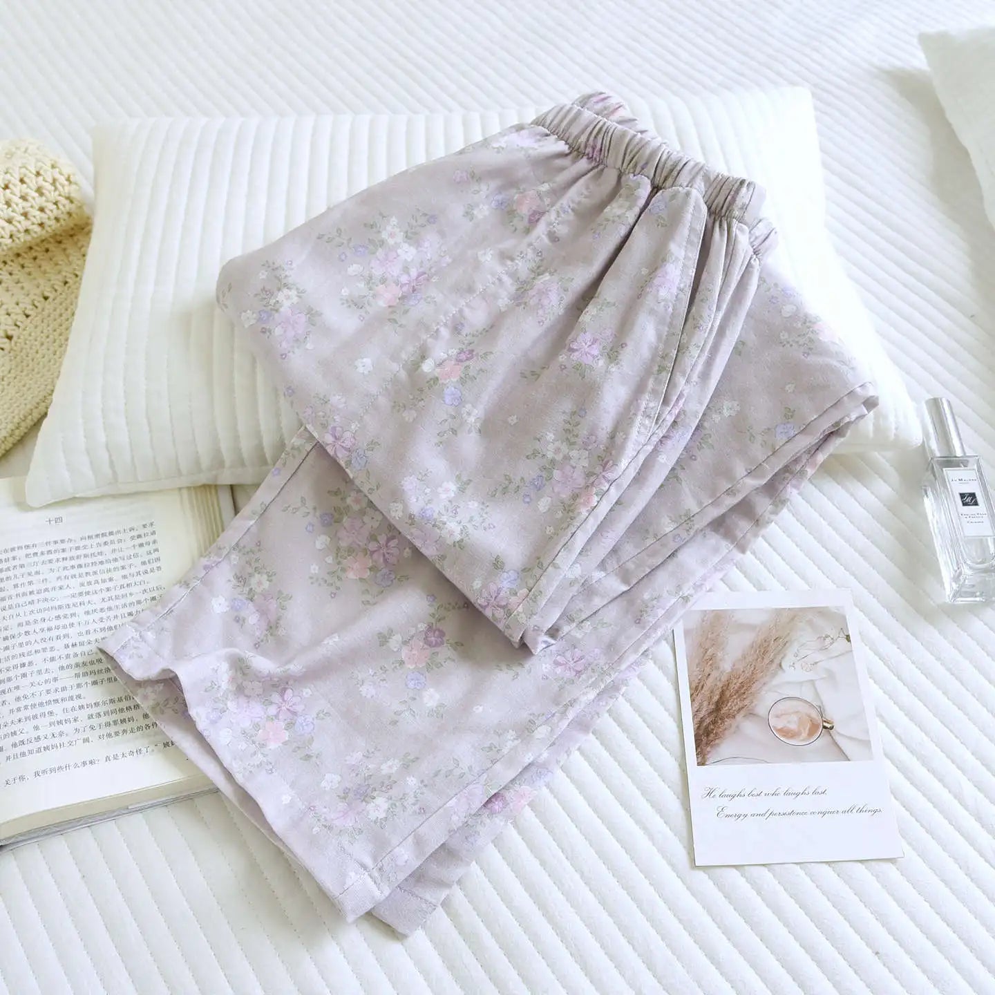 Women's Sleeper 100% Cotton Multi Color Printed Pants Casual Loose Bottoms