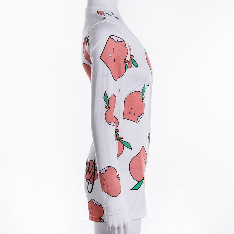 Long Sleeve Low Cut Bodycon Sleepwear