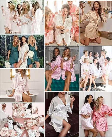 Silk Kimono Satin Robe