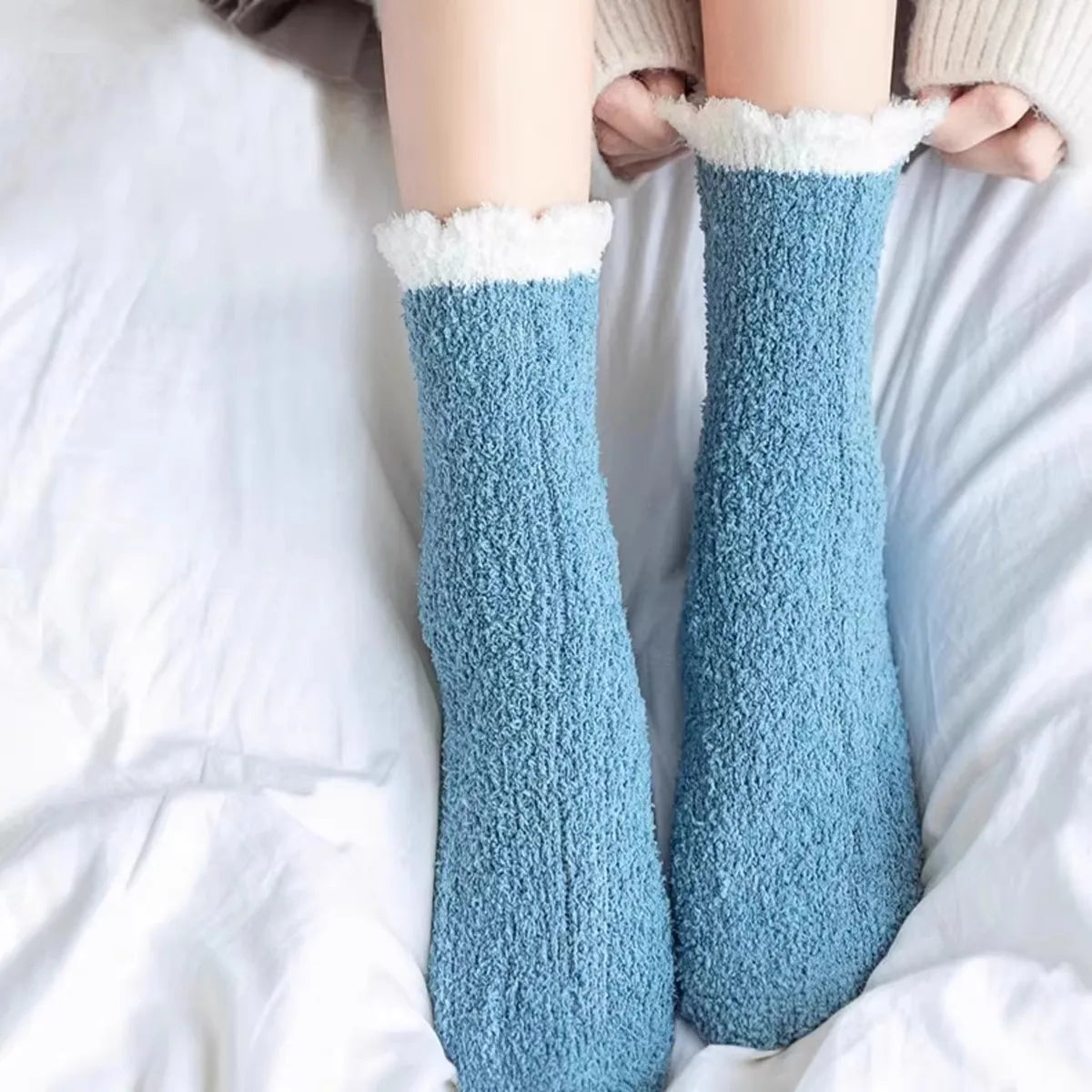 Pairs of Fuzzy Soft Cozy Fluffy Slipper Plush Socks