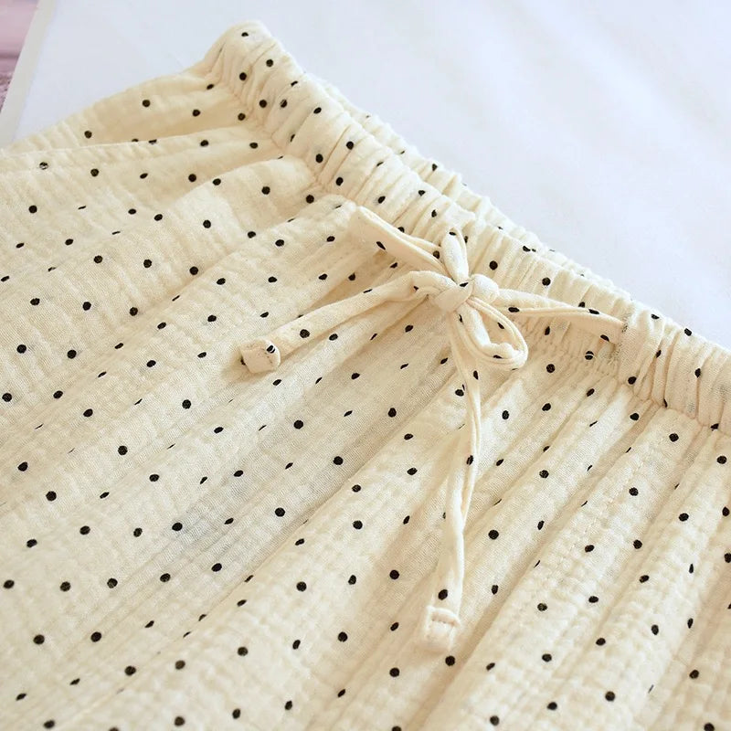 Cotton 100% Love Print Bottoms Sleepwear