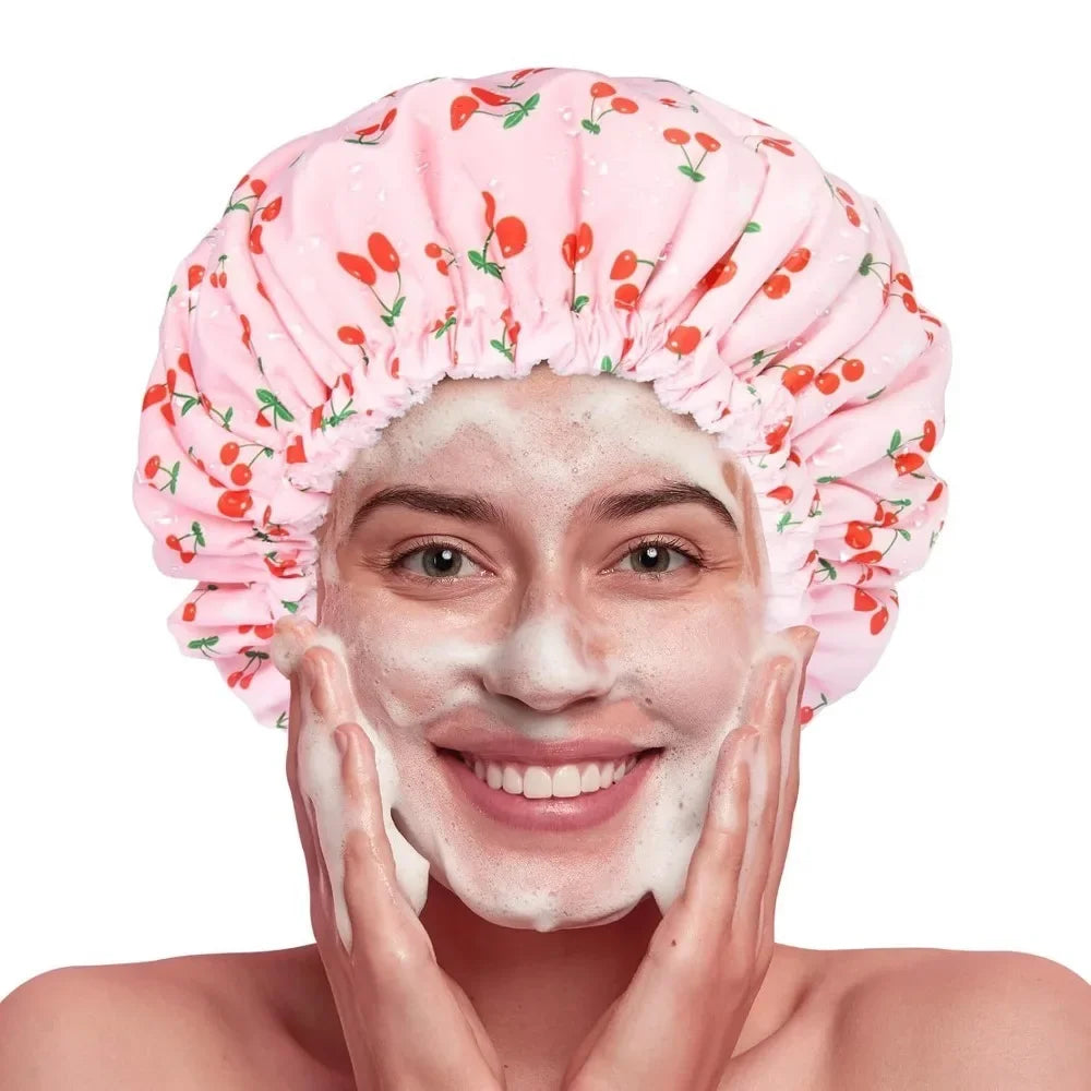 Waterproof 3 in 1 Shower Cap Adjustable Polyester Absorbent Ultra Fine Fiber Dry Cap
