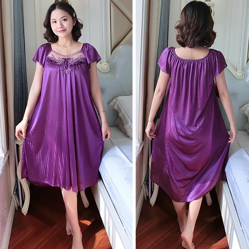 Ladies Ice Silk Nightgowns