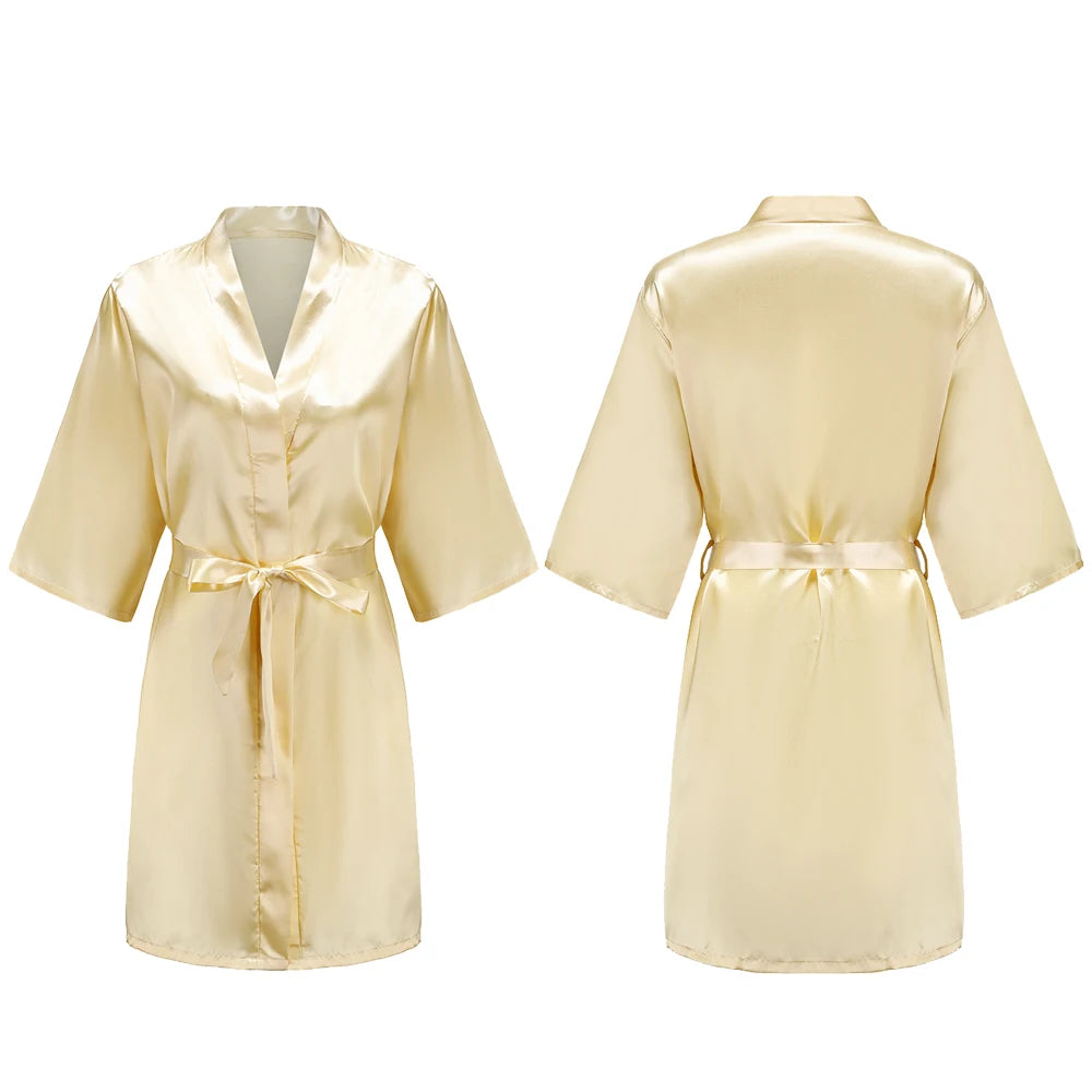 Pure Short Silky Robes