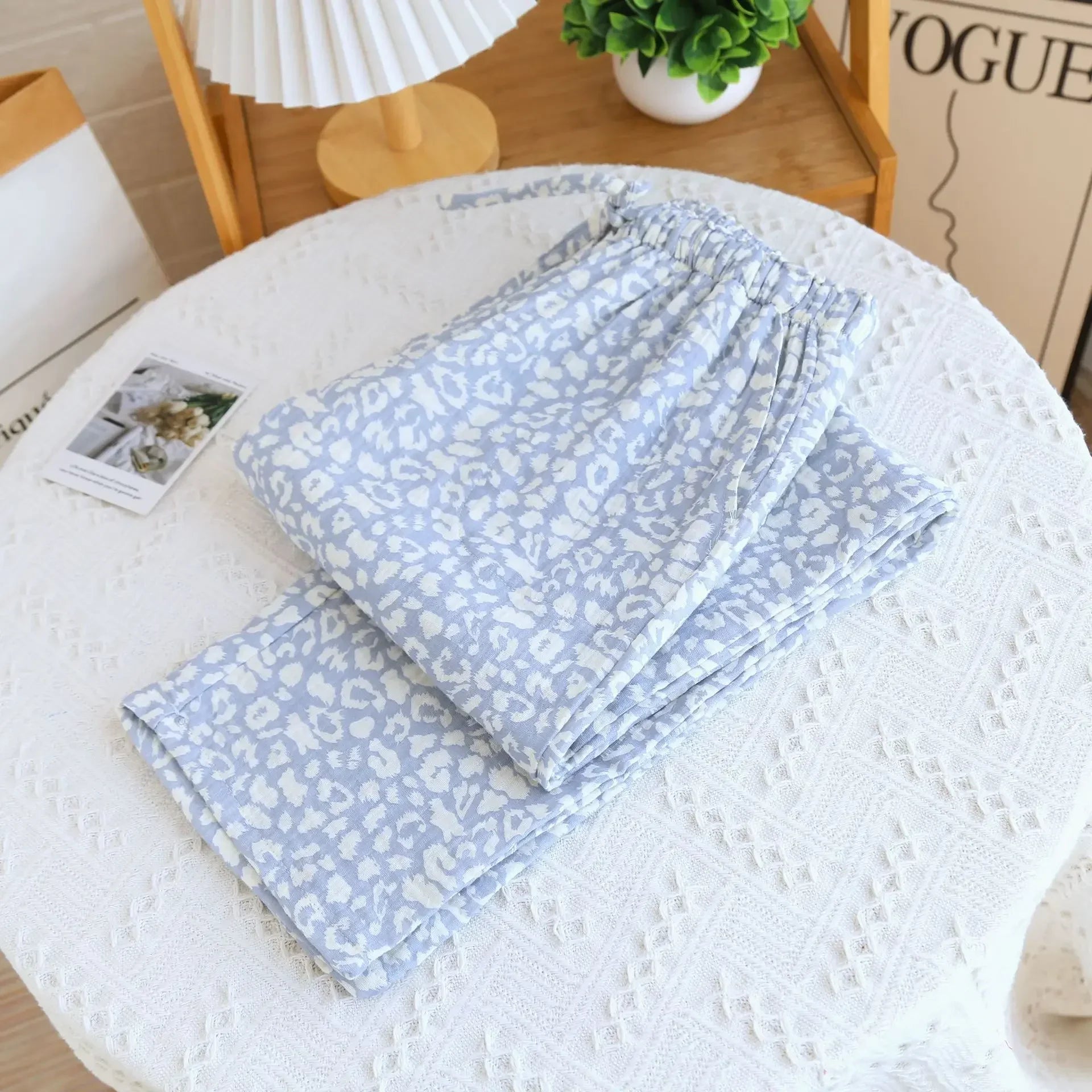 Pajamas Pants 100% Cotton Loose Casual Straight Trousers Sleep Pants