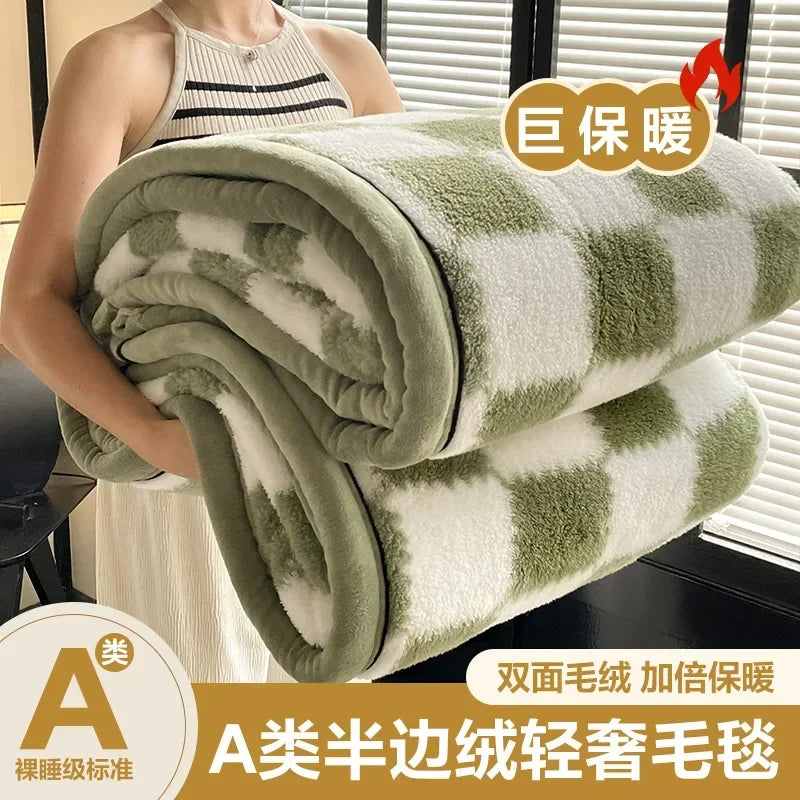 Woolen Thick Double-sided Fluffy Warm Blanket