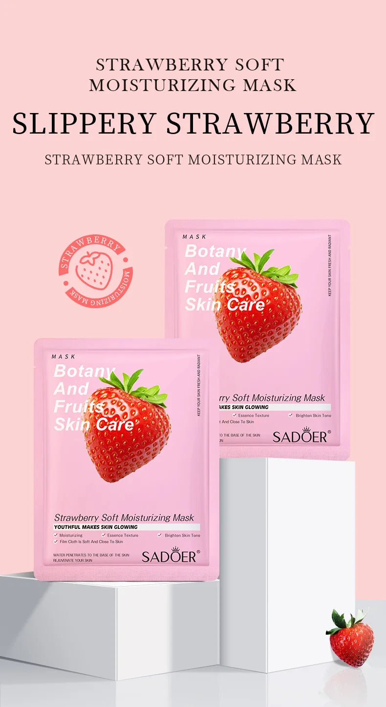 Natural Plant Face Mask Beauty Skincare Facial Masks Moisturizing Firming Hydrating Facial Mask Face Care Korean Cosmetics 8pcs