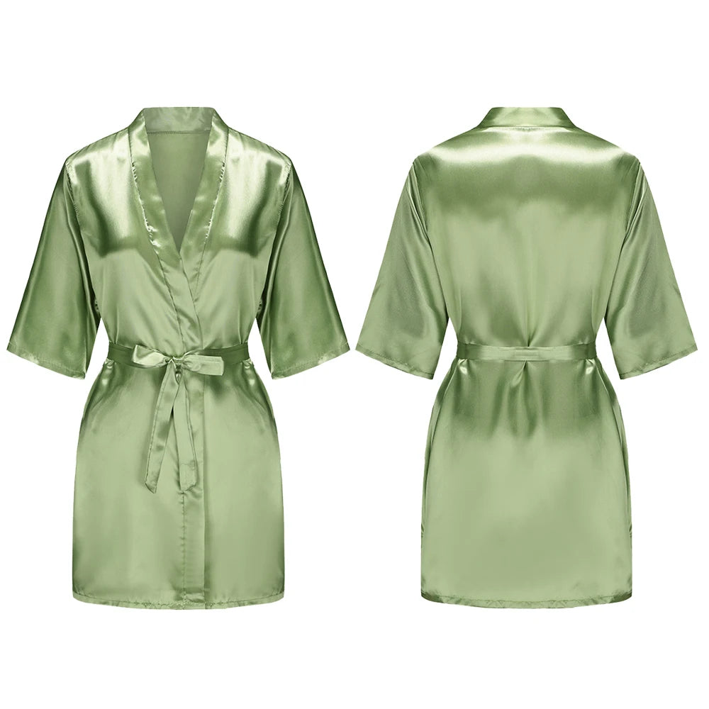 Pure Short Silky Robes