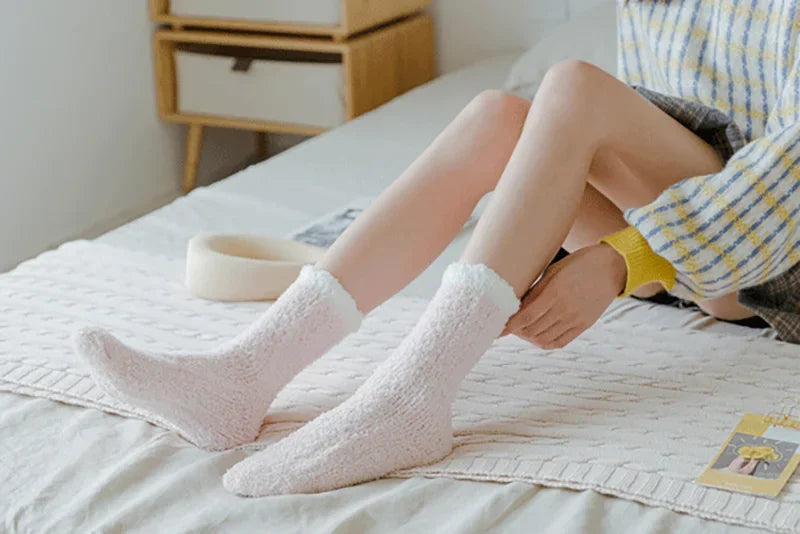 Fuzzy Cute Thick Thermal Fluffy Soft Sleeping Socks