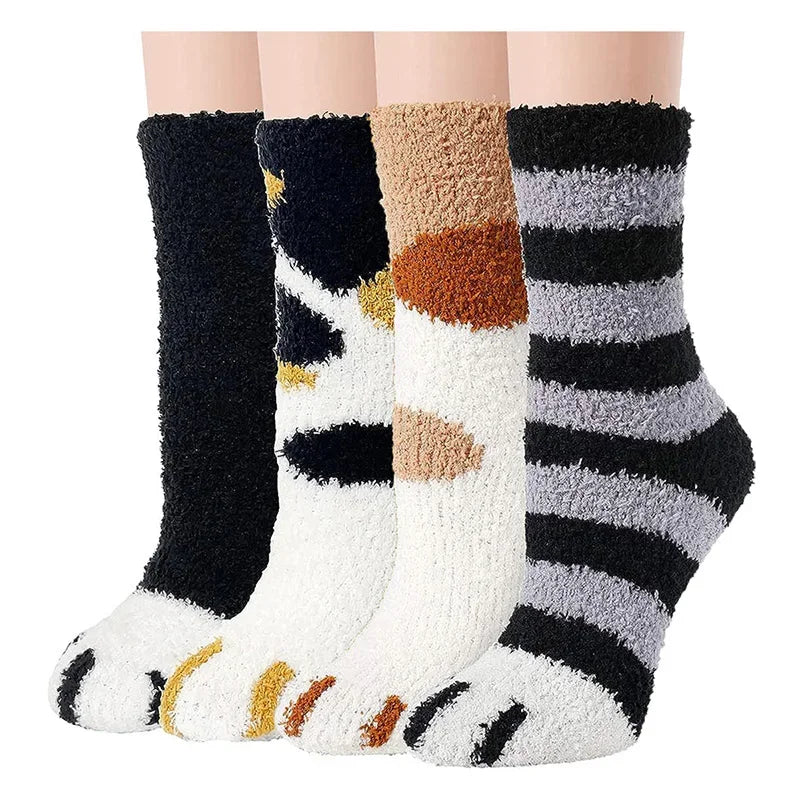 Fuzzy Cute Thick Thermal Fluffy Soft Sleeping Socks