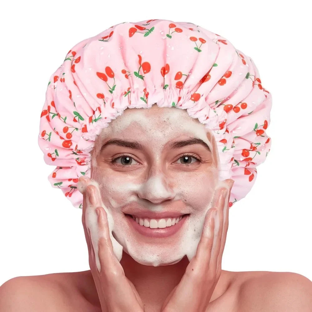 Waterproof 3 in 1 Shower Cap Adjustable Polyester Absorbent Ultra Fine Fiber Dry Cap