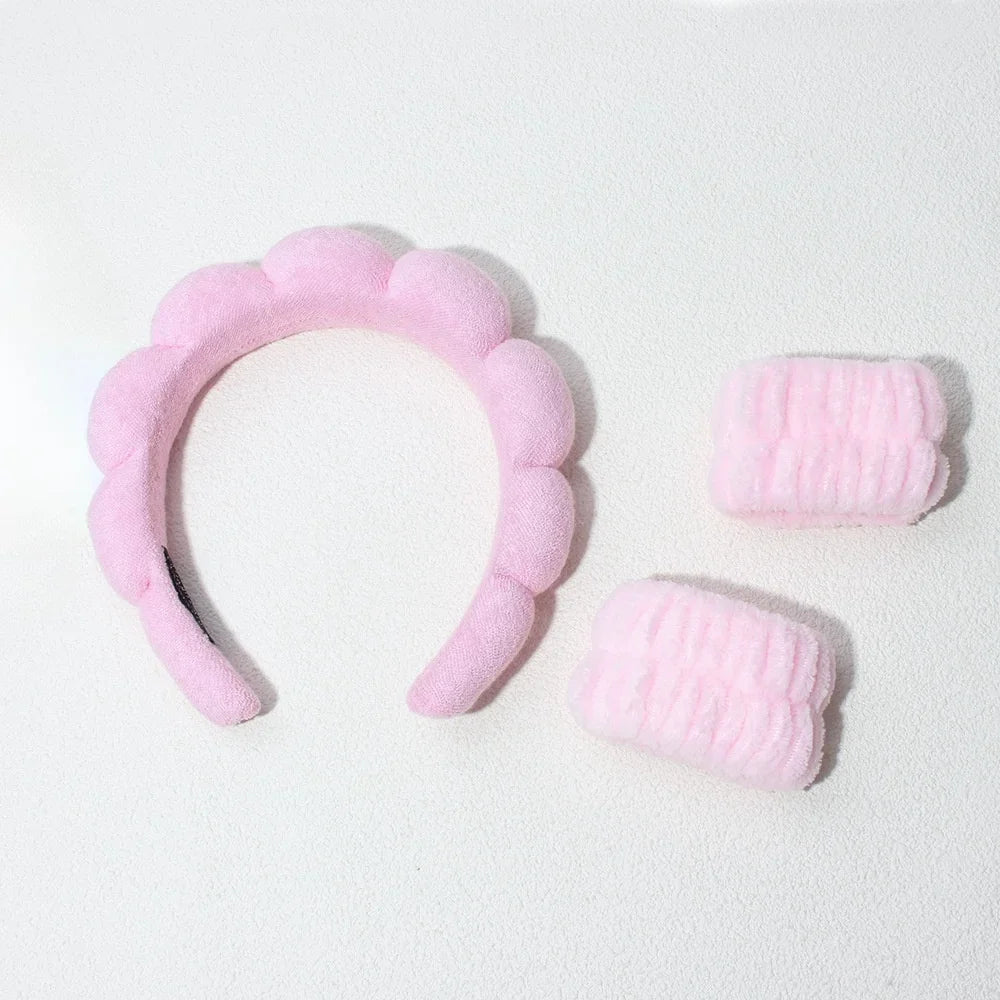 Stylish Washing Headband Set Wristbands Scrunchies