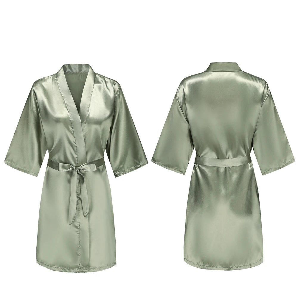 Pure Short Silky Robes