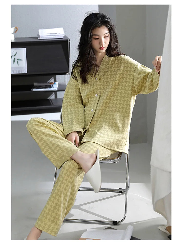 Women's Long-Sleeved Homewear Autumn and Winter Models Homewear Suit