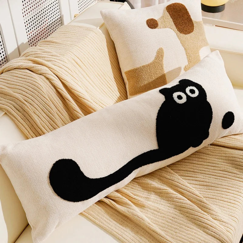 Long Cartoon Cat Image Cushions Cover 90cm