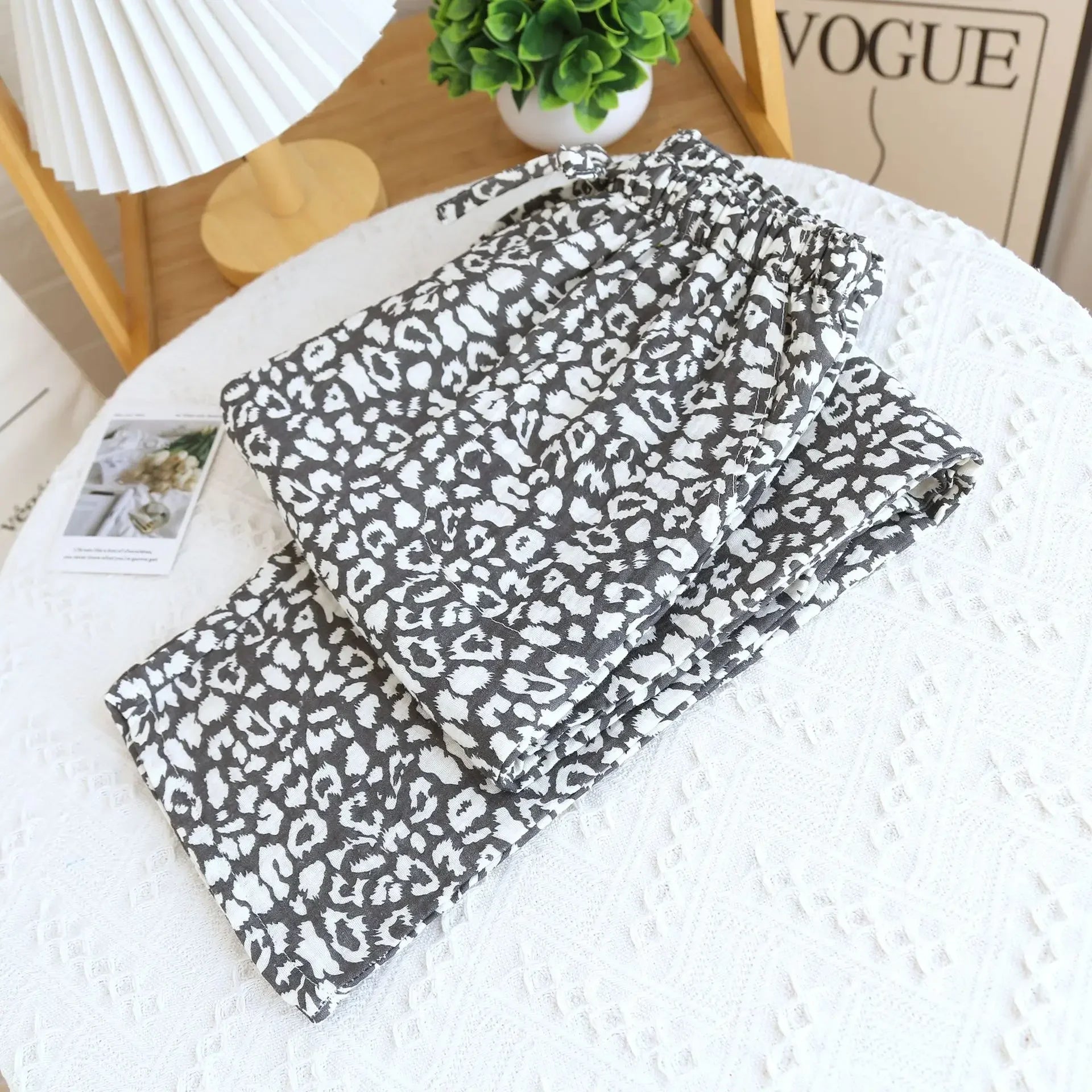 Pajamas Pants 100% Cotton Loose Casual Straight Trousers Sleep Pants