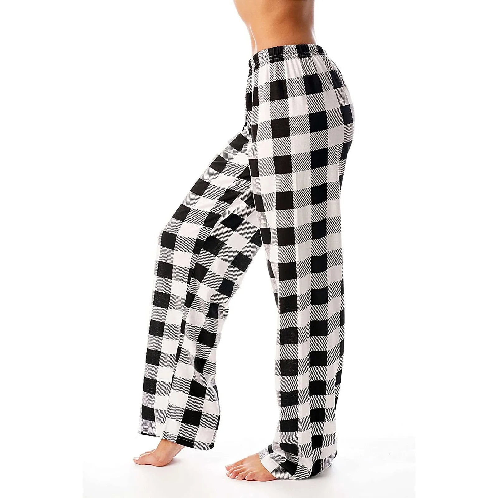 Plaid Cotton Loose Ladies Pajama Pants