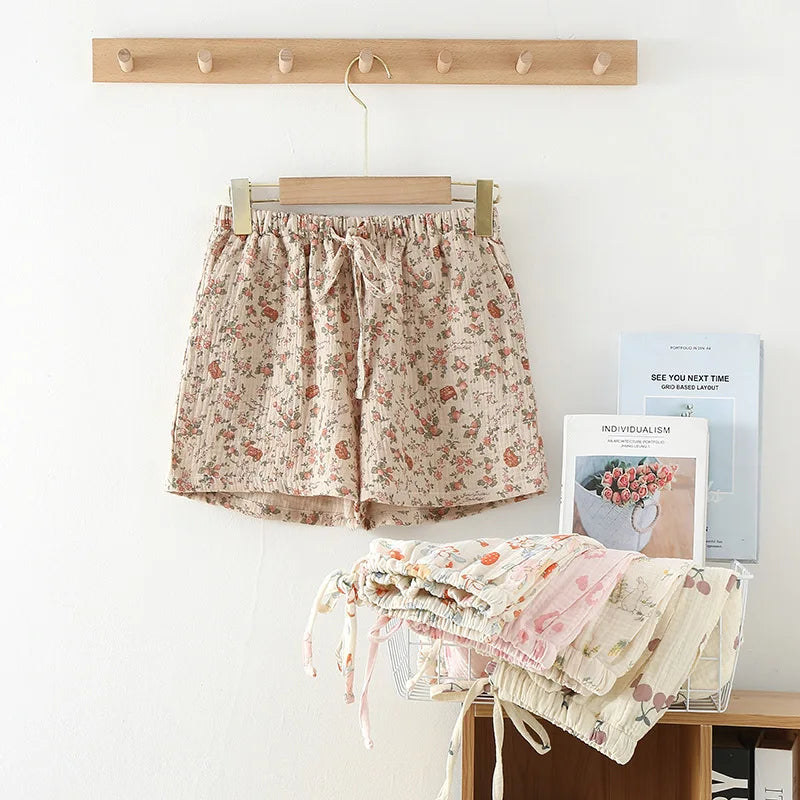 Cotton Pajamas Shorts Cotton Loose Fitting