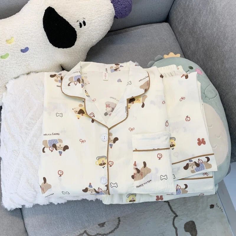 Sweet Cute Cartoon Pajamas Set