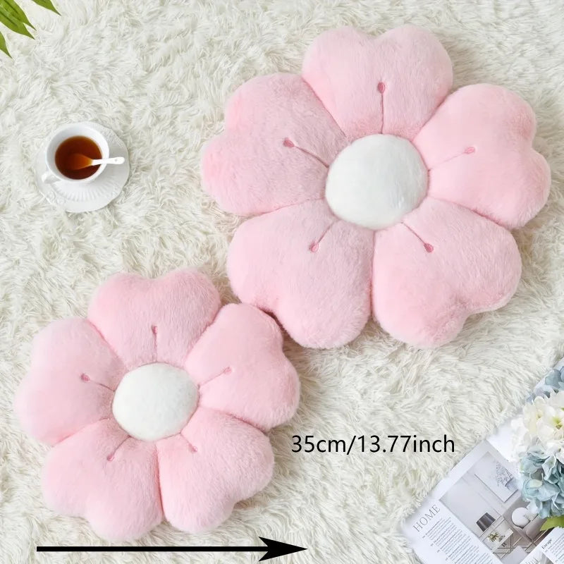 Flower-Shaped Plush Throw Pillow  Cute and Comfortable