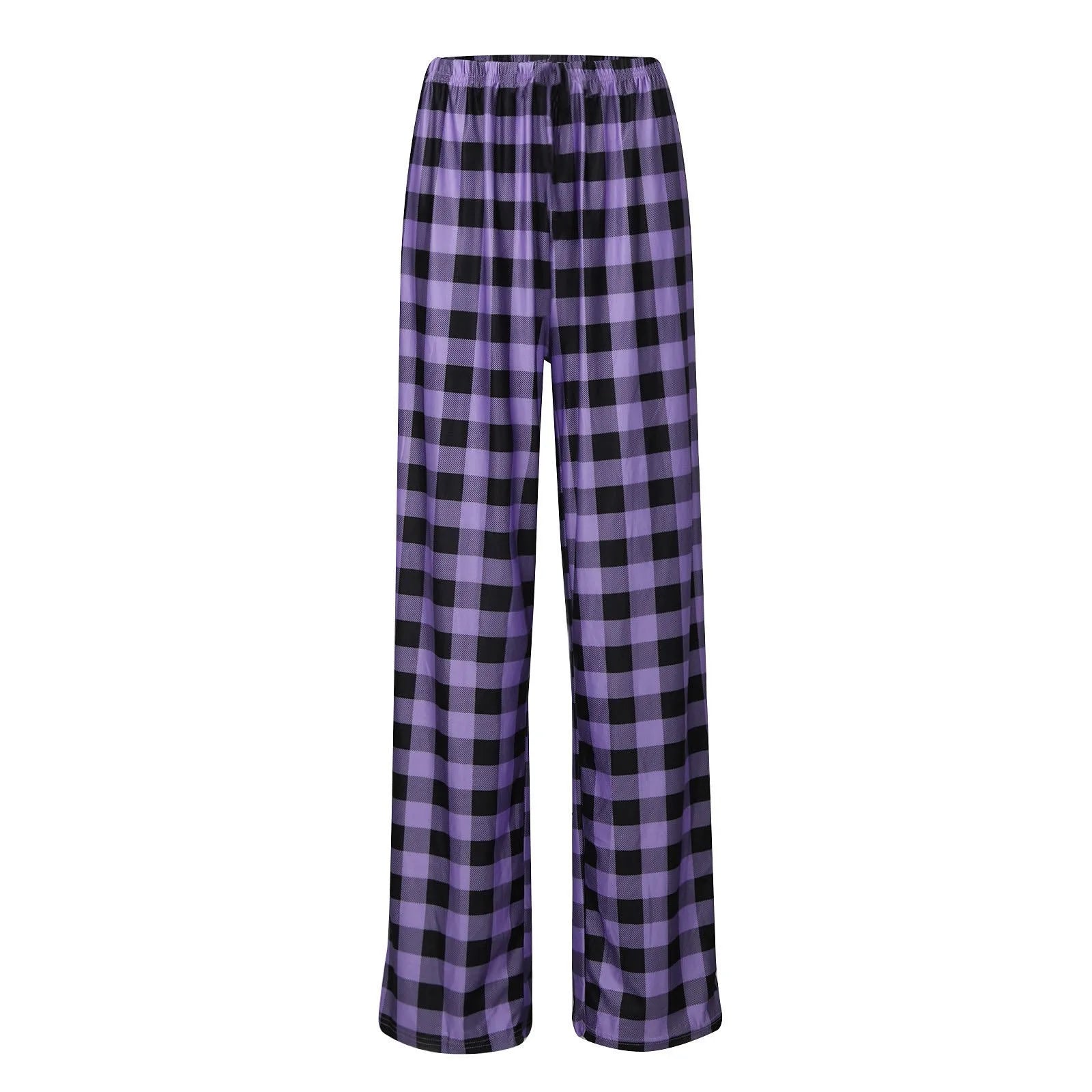 Plaid Cotton Loose Ladies Pajama Pants