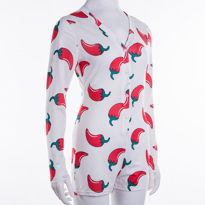 Long Sleeve Low Cut Bodycon Sleepwear