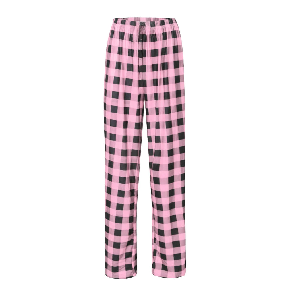 Plaid Cotton Loose Ladies Pajama Pants