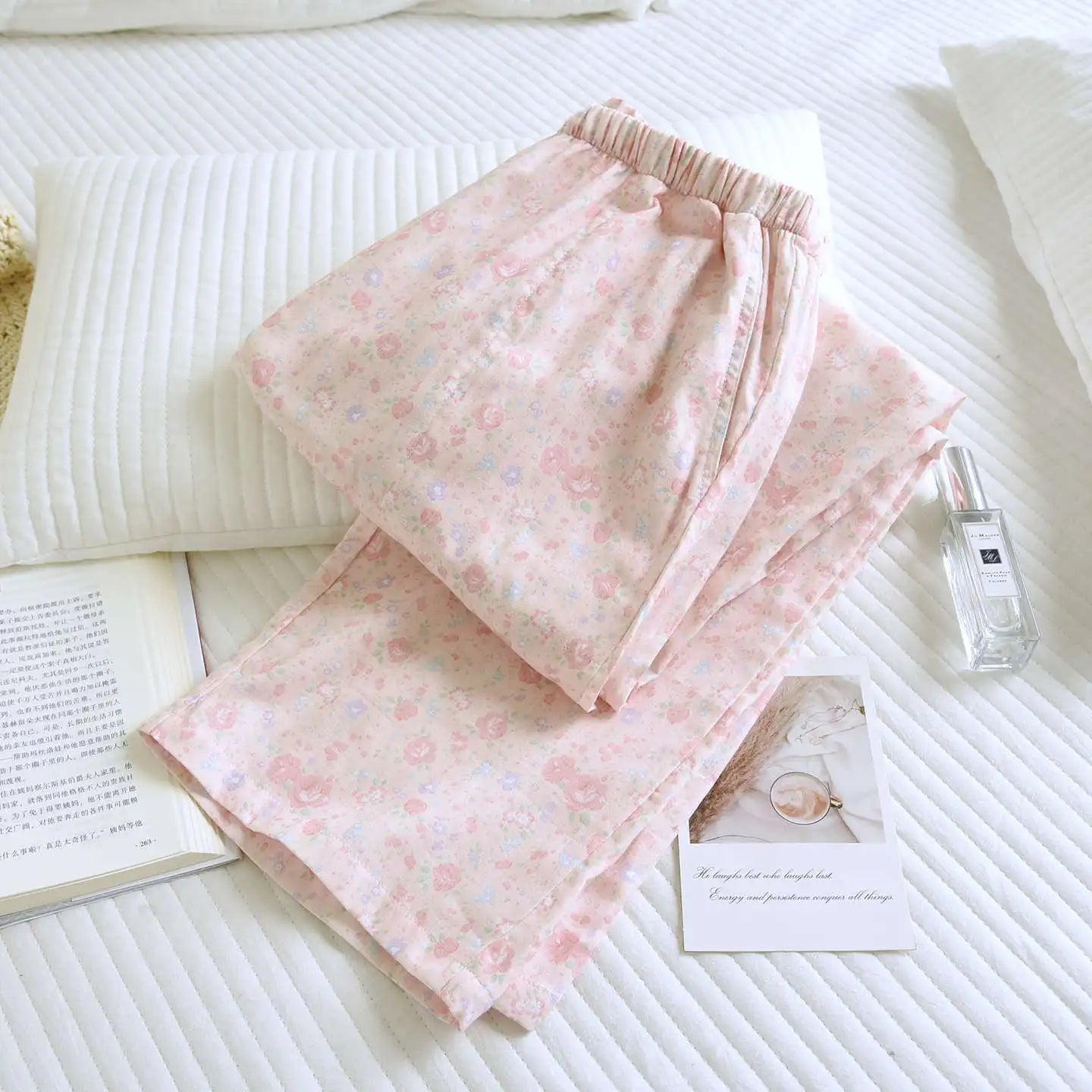 Women's Sleeper 100% Cotton Multi Color Printed Pants Casual Loose Bottoms