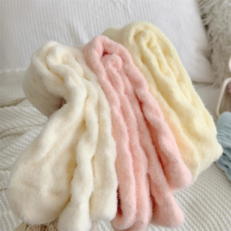 Kawaii Solid Color Fluffy Socks