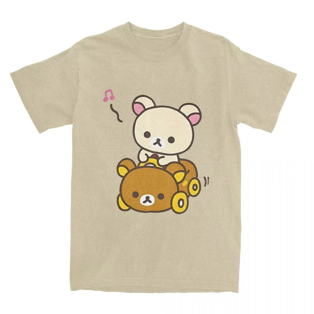 Round Neck Short Sleeve Cute Bear T-shirts