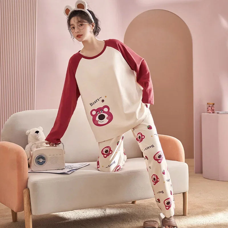 Long-sleeved Pants Leisure Cotton Homewear