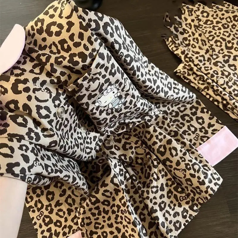 Hello Kitty Kawaii Leopard Print Set