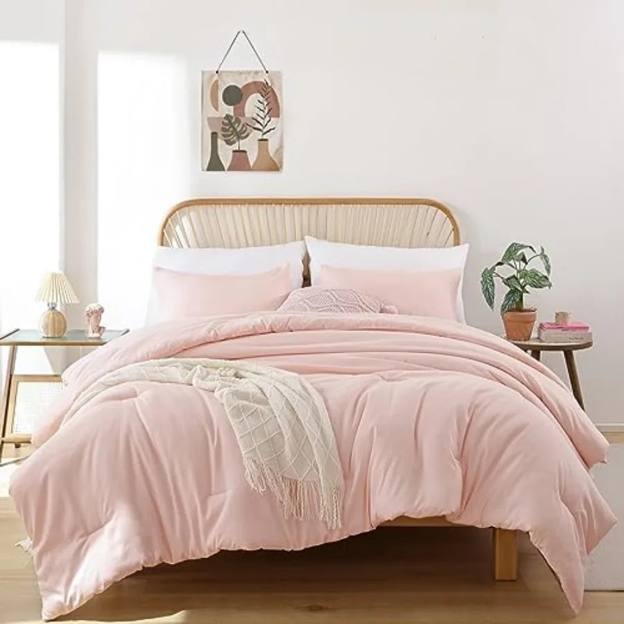 Comforter Set 3pcs Soft Boho Comforter and 2 Pillowcases All Season Lightweight