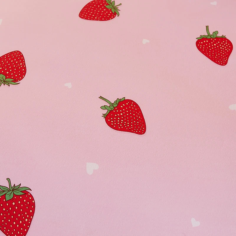 Cute 3pcs Kawaii Soft Fruit Print Bedding Sets Pillow Case Duvet Cover