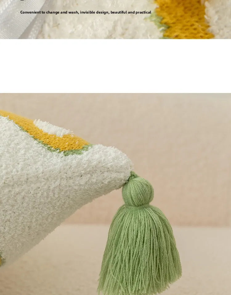 Tussle Style Plush Pillowcase Flower & Fruit Patterns