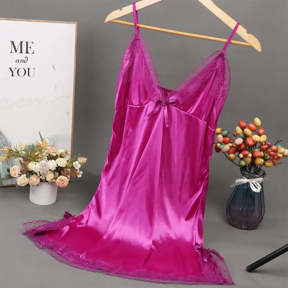 Sexy Lace Patchwork Lingerie Nighty