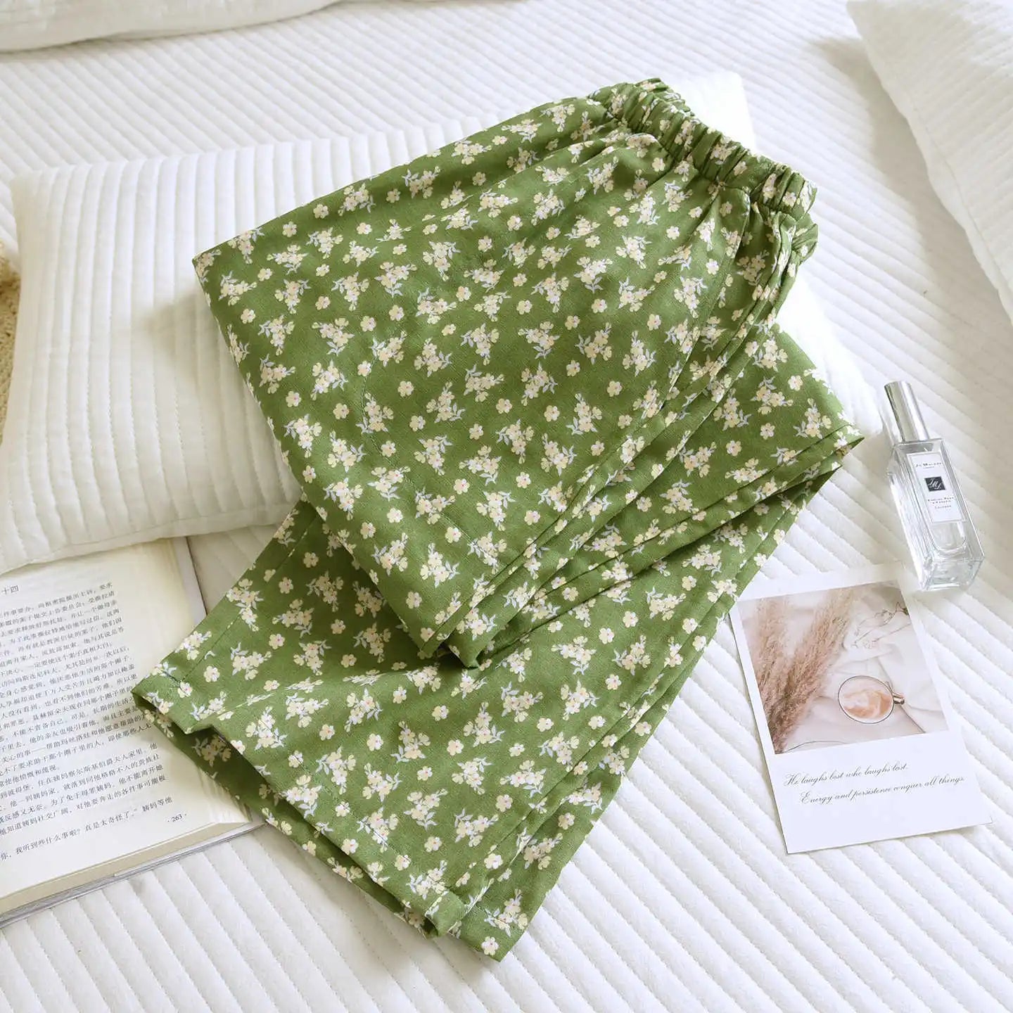 Women's Sleeper 100% Cotton Multi Color Printed Pants Casual Loose Bottoms