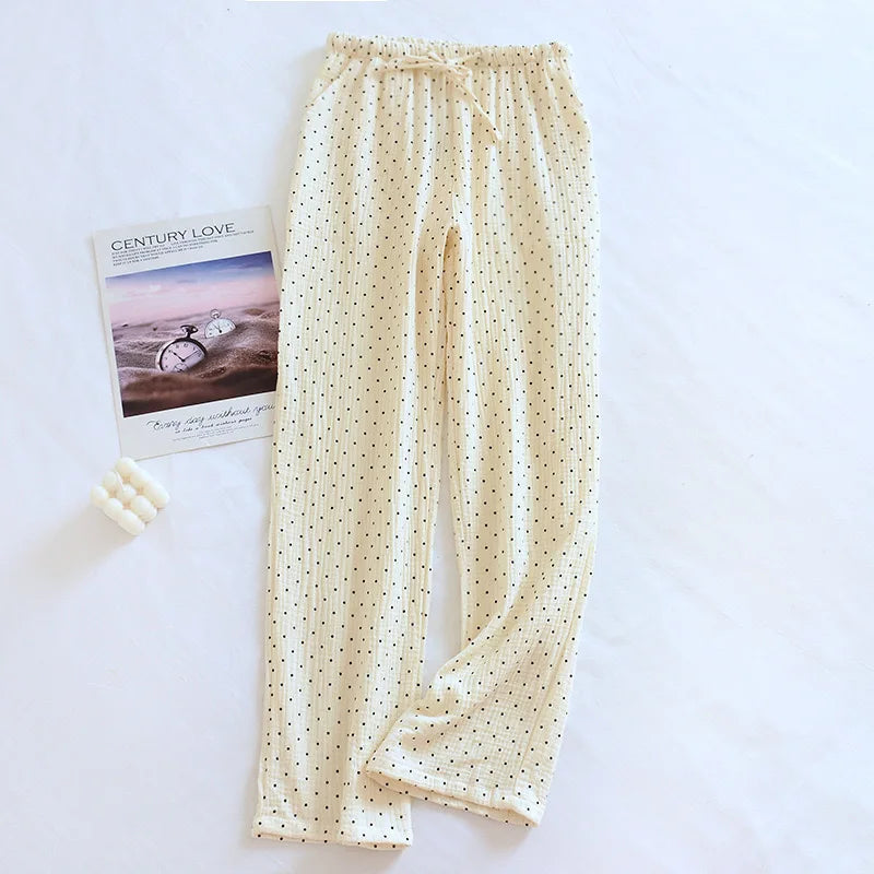 Cotton 100% Love Print Bottoms Sleepwear